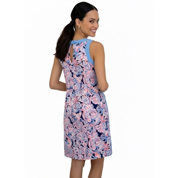 Lilly Pulitzer Sleeveless Shell Print Shift Dress | Coastal Preppy Sophisticated - Picture 6 of 16